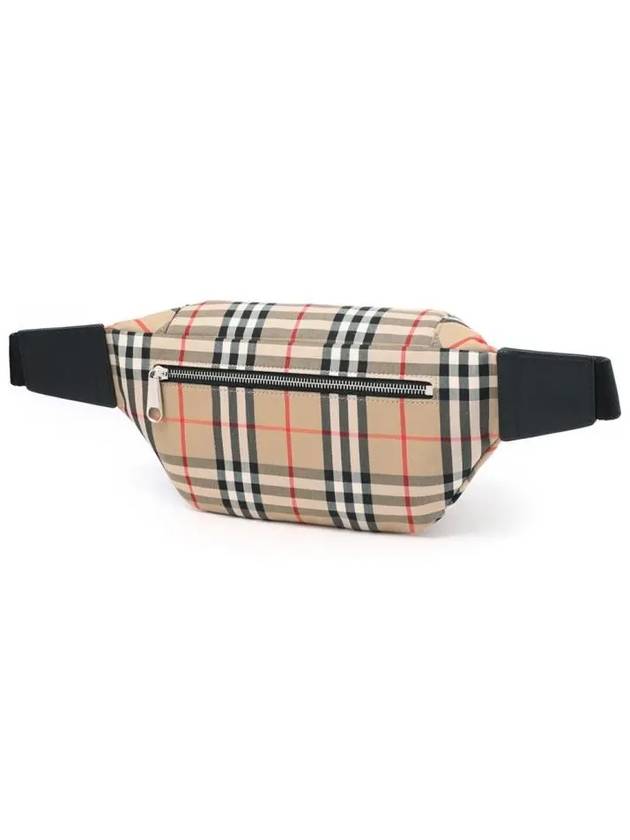 Medium Vintage Check Bonded Cotton Belt Bag Beige - BURBERRY - BALAAN 4