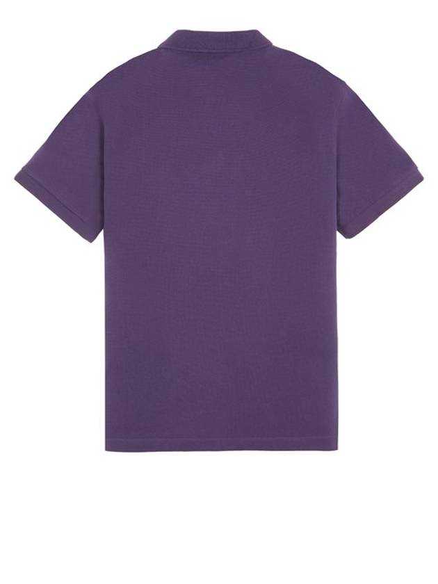 Men's Logo Patch Cotton Polo Shirt Purple - STONE ISLAND - BALAAN 3