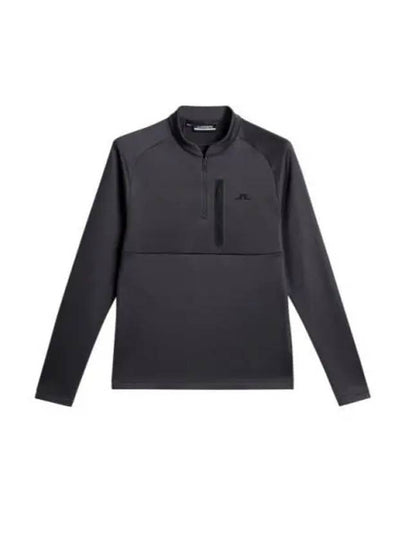 Adam Quarter Zip Mid Layer Long Sleeve T-Shirt Asphalt - J.LINDEBERG - BALAAN 2