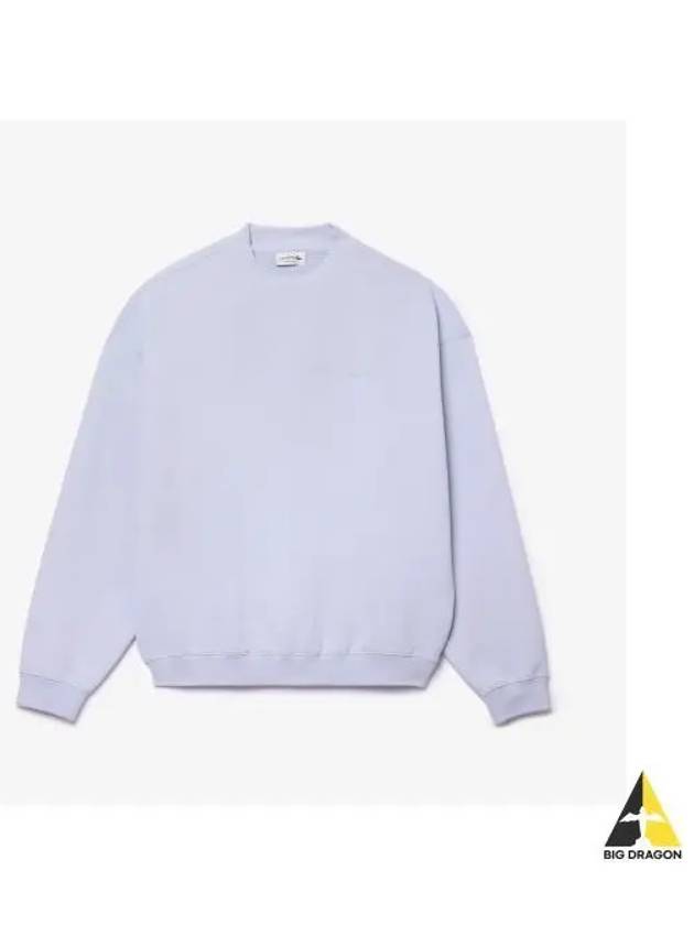 Men s signature embroidery match mock neck sweatshirt light blue - LACOSTE - BALAAN 1