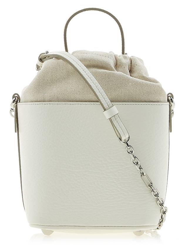 5AC Number Logo Texture Leather Bucket Bag Ivory - MAISON MARGIELA - BALAAN 4