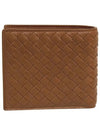 Intrecciato Leather Half Wallet Brown - BOTTEGA VENETA - BALAAN 3