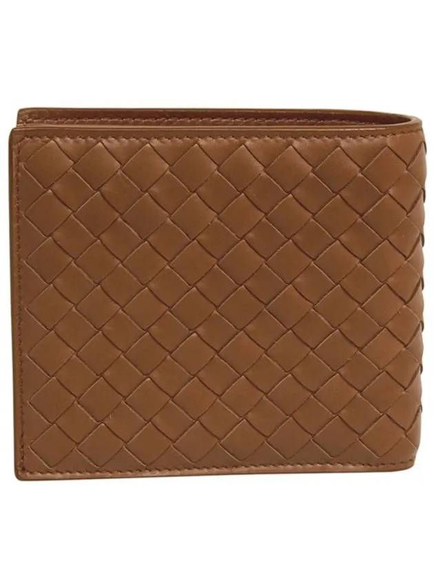 Intrecciato Leather Half Wallet Brown - BOTTEGA VENETA - BALAAN 3