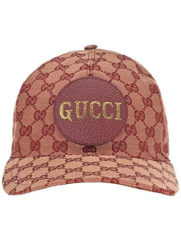 GG logo ball cap red - GUCCI - BALAAN.