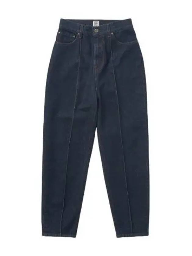 High waist cropped denim pants indigo blue jeans - TOTEME - BALAAN 1