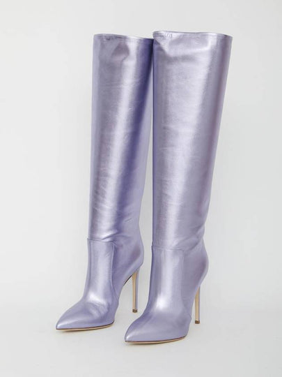 Lilac Leather Boots - PARIS TEXAS - BALAAN 2