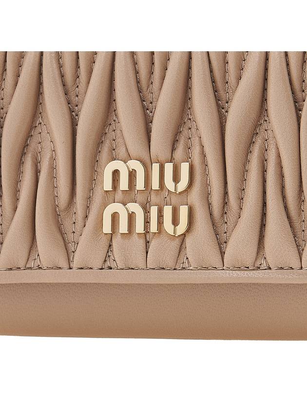 Matelasse Nappa Leather Card Wallet Beige - MIU MIU - BALAAN 7