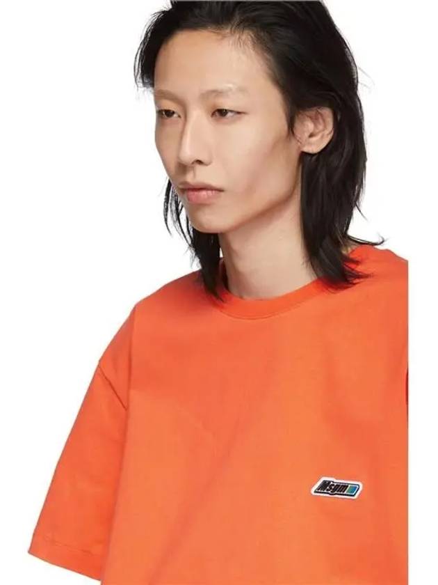 Logo Cotton Short Sleeve T-Shirt Orange - MSGM - BALAAN 5