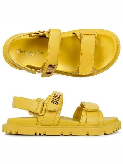 Dioract Strap Lambskin Sandals Yellow - DIOR - BALAAN 2