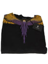 Wings Round Cotton Sweatshirt Black - MARCELO BURLON - BALAAN 6