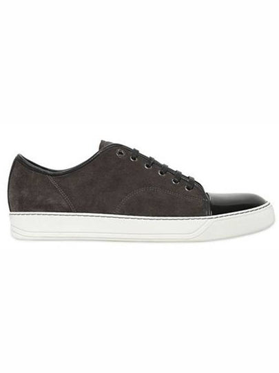 Cap Toe Velour Low Top Sneakers Black - LANVIN - BALAAN 2