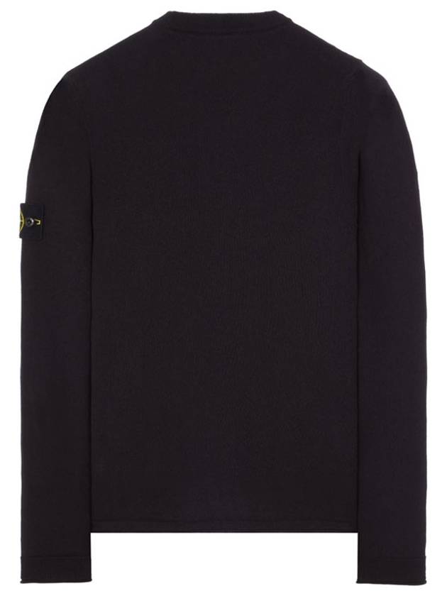 Wappen Patch Crew Neck Cotton Knit Top Navy - STONE ISLAND - BALAAN 3