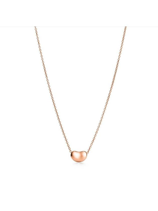 Women's Elsa Peretti Bean Pendant Necklace Rose Gold - TIFFANY & CO. - BALAAN 2