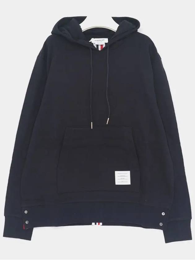 Men's Center Back Stripe Logo Patch Hoodie Navy - THOM BROWNE - BALAAN 3