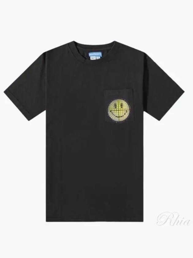 399001362 Black Smiley After Hours Pocket TShirt - MARKET - BALAAN 1