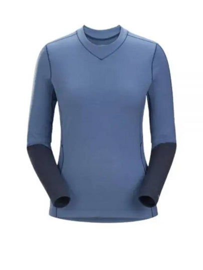 Rho Crew Neck Merino Wool Long Sleeve T-Shirt Moonlit - ARC'TERYX - BALAAN 2