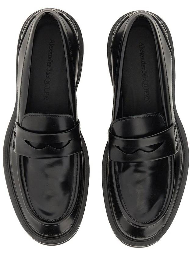 Moccasin Leather Loafer Black - ALEXANDER MCQUEEN - BALAAN 3