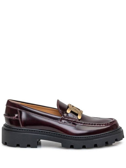 Women's Kate Metal Chain Leather Loafer Brown - TOD'S - BALAAN 2