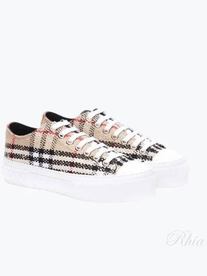 Vintage Check Boucle Low Top Sneakers Beige - BURBERRY - BALAAN 2