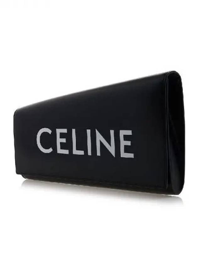 Logo printed leather flap clutch bag - CELINE - BALAAN 1