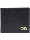 Gancini Half Wallet Black - SALVATORE FERRAGAMO - BALAAN 2