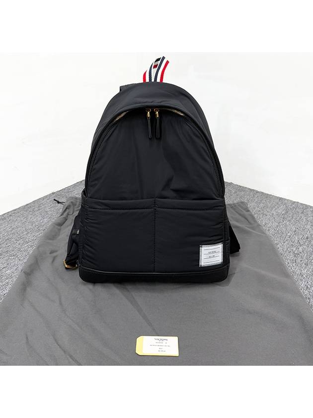 Logo Applique Backpack Black - THOM BROWNE - BALAAN 3