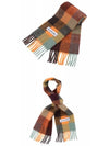 Check Mohair Muffler Chestnut Brown Yellow Green - ACNE STUDIOS - BALAAN 5