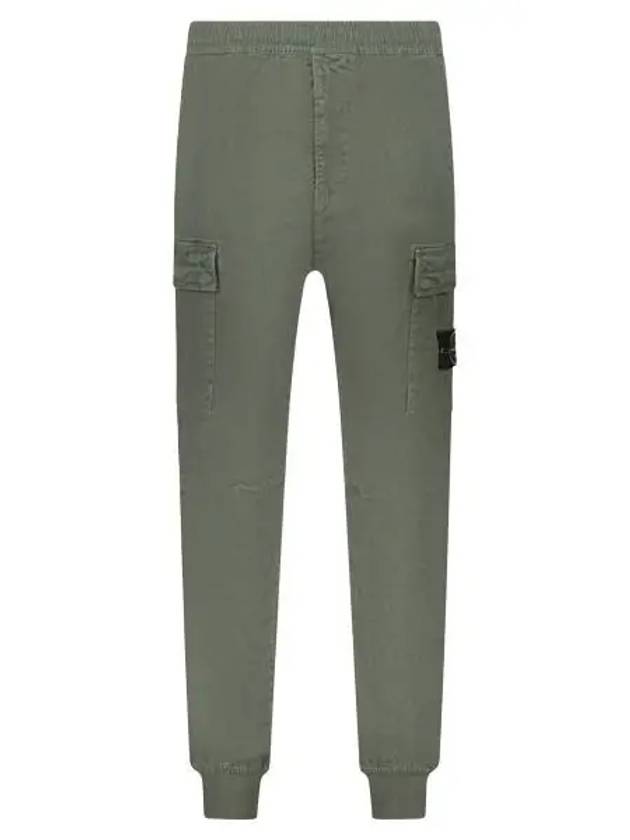 Stretch Cotton Cargo Straight Pants Green - STONE ISLAND - BALAAN 2