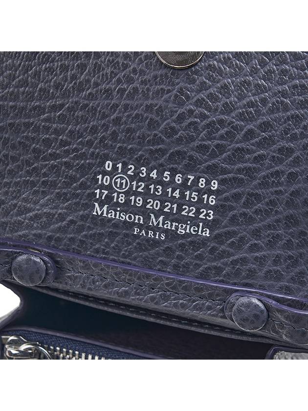 Embroidery Logo Chain Card Wallet Navy - MAISON MARGIELA - BALAAN 10