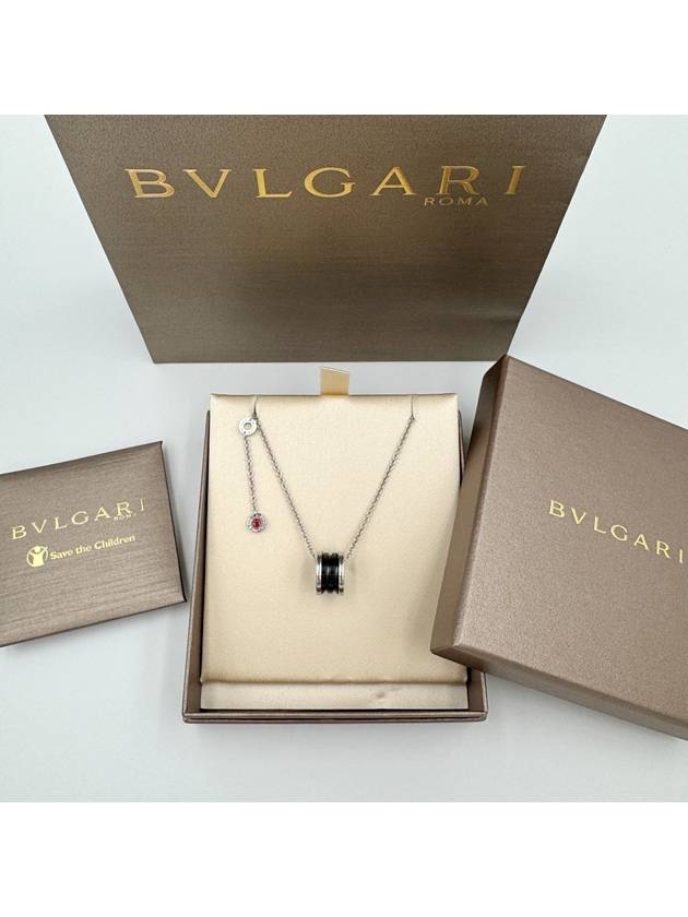 Save The Children Necklace Black Sterling Silver - BVLGARI - BALAAN 3