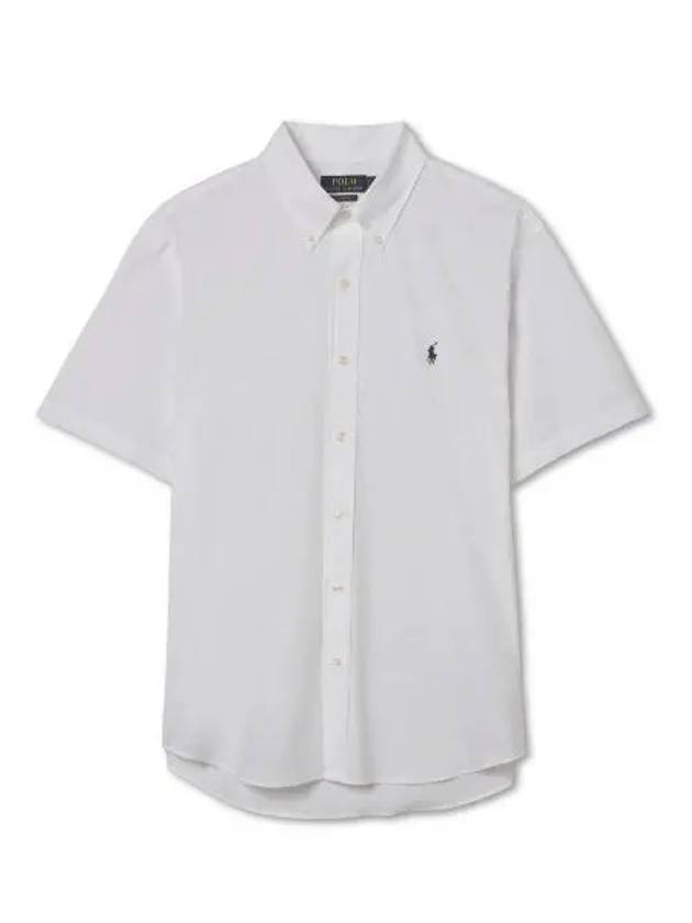 Custom fit short sleeve poplin shirt white - POLO RALPH LAUREN - BALAAN 2