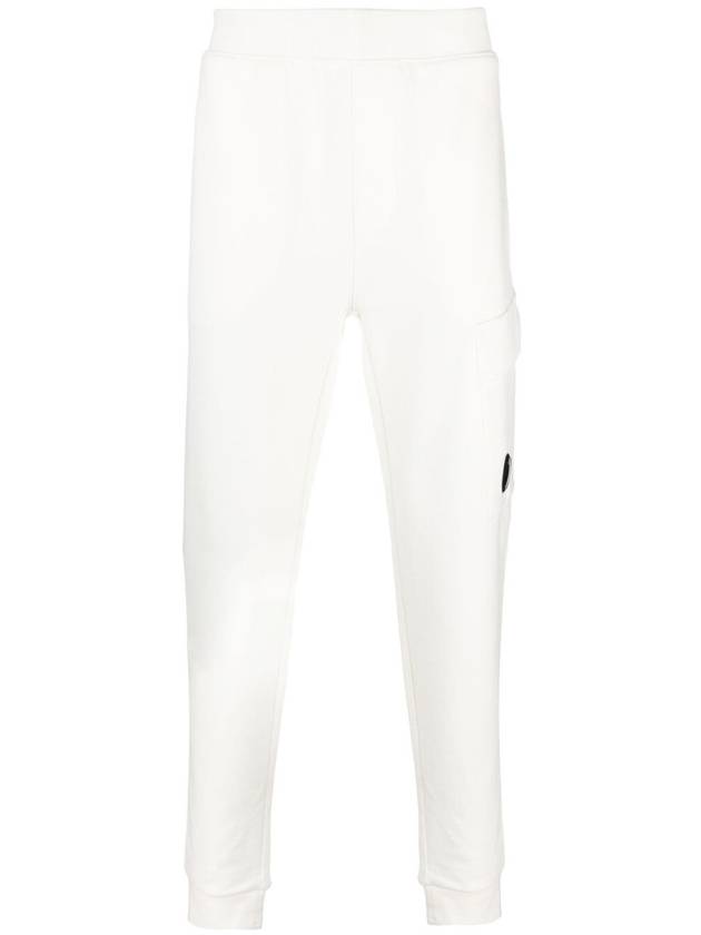 Diagonal Raised Fleece Cargo Track Pants White - CP COMPANY - BALAAN 3