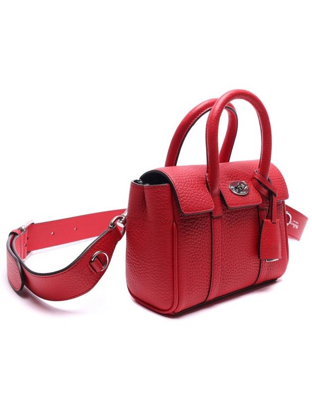 Bayswater Mini Heavy Grain Shoulder Bag Red - MULBERRY - BALAAN 4