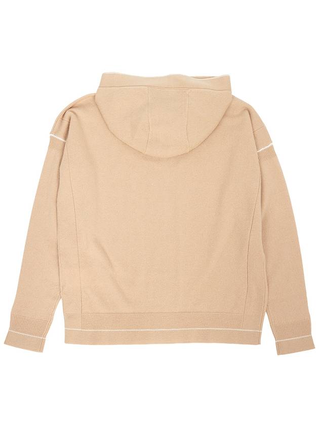 Women's Pluto Wool Cashmere Zip Up Hoodie Beige - MAX MARA - BALAAN 3