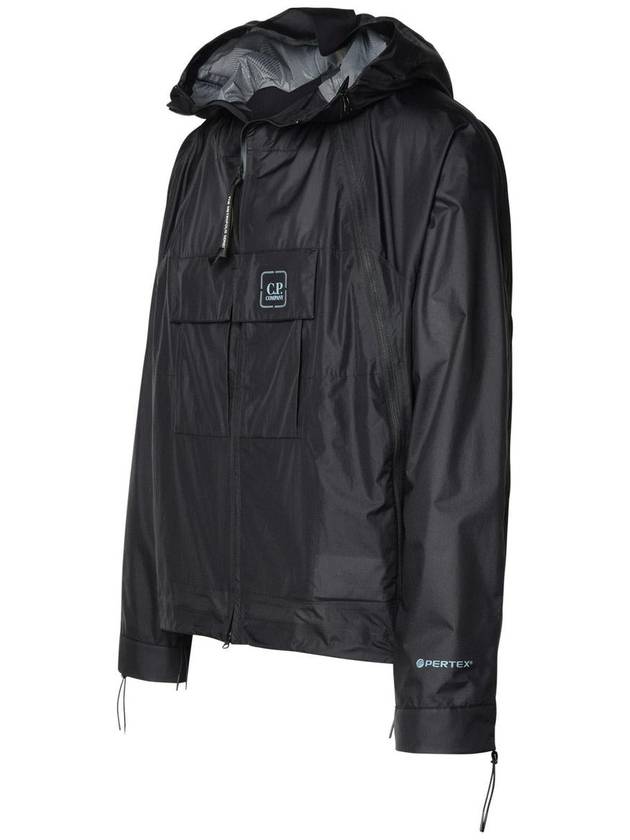 Metropolis Series Pertex Bloom Hooded Jacket Black - CP COMPANY - BALAAN 3