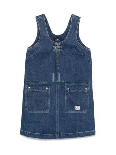 Women's Dominic Denim Short Dress Washed Indigo - A.P.C. - BALAAN 2