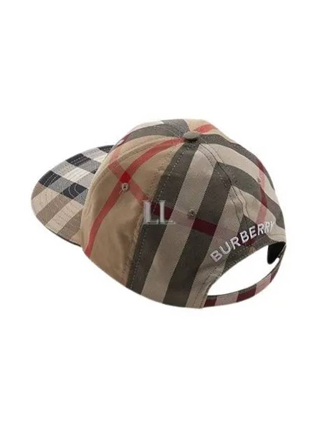 Detail Check Cotton Logo Ball Cap Beige - BURBERRY - BALAAN 2