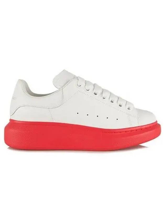 WoMen's Red Chunky Oversole Low Top Sneakers White - ALEXANDER MCQUEEN - BALAAN 2