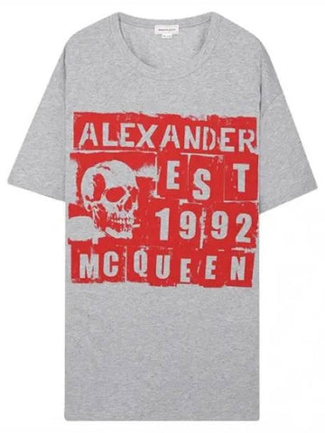 Punk collage print short sleeve t shirt men - ALEXANDER MCQUEEN - BALAAN 1