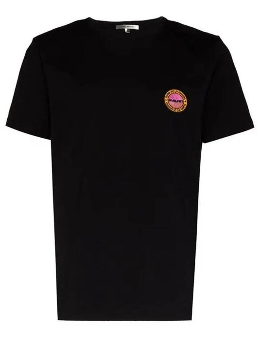 Zafferh Logo Patch Short Sleeve T-Shirt Black - ISABEL MARANT - BALAAN.