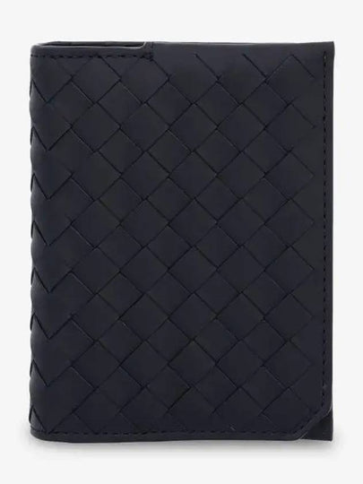 Intrecciato Piccolo Flap Half Wallet Black - BOTTEGA VENETA - BALAAN 2