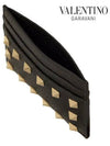 Rockstud Card Wallet Black - VALENTINO - BALAAN 6