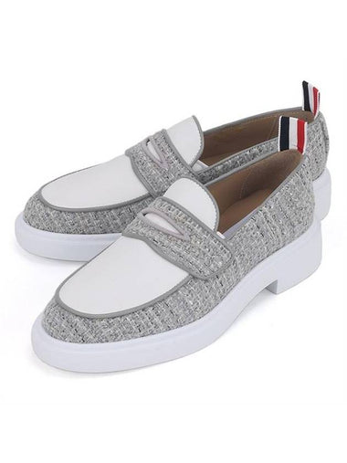 Classic Tweed Penny Loafer Grey - THOM BROWNE - BALAAN 1