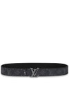 Silver Hardware Reversible Leather Belt Black - LOUIS VUITTON - BALAAN 4