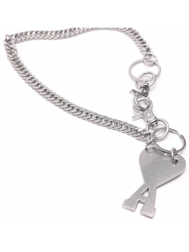 Heart Logo Chain Key Holder Black - AMI - BALAAN 6