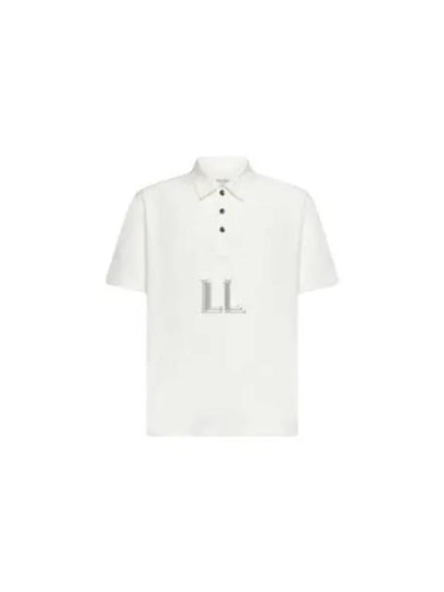 Cotton Short Sleeve Polo Shirt Dove - BOTTEGA VENETA - BALAAN 2