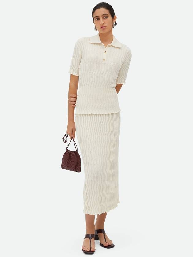 Bottega Veneta Skirts White - BOTTEGA VENETA - BALAAN 1