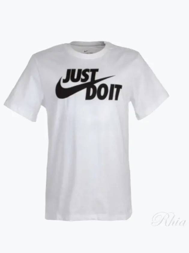 Swoosh Short Sleeve T-Shirt White - NIKE - BALAAN 2