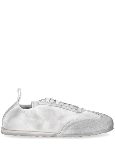 SAMI SOFT LOW-TOP BOXING SNEAKERS CALF & SUEDE SKI - ANN DEMEULEMEESTER - BALAAN 1