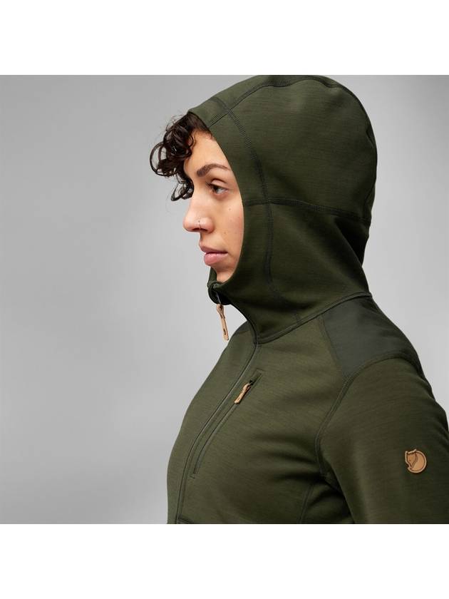 Women's Keb Fleece Hoodie Deep Forest - FJALL RAVEN - BALAAN 4